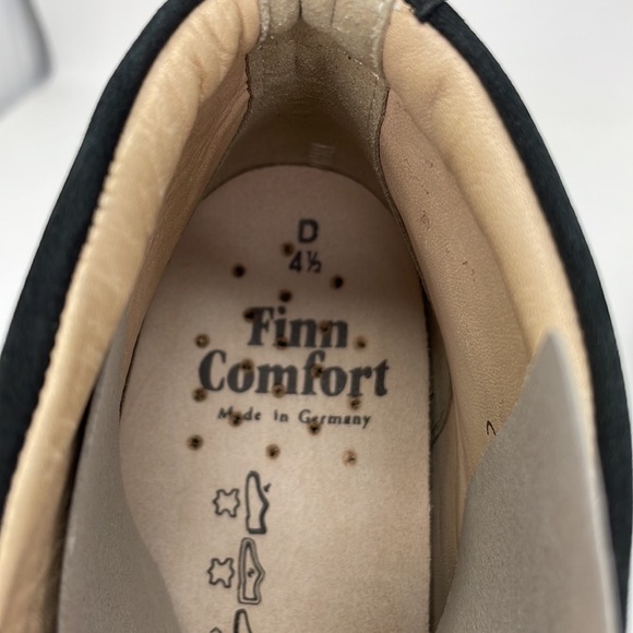 Finn Comfort Boots NWOT Ankle Booties Black Nubuck Leather Mostar US Women’s 7 - Picture 11 of 12
